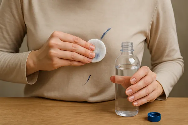 Como tirar mancha de caneta da roupa.